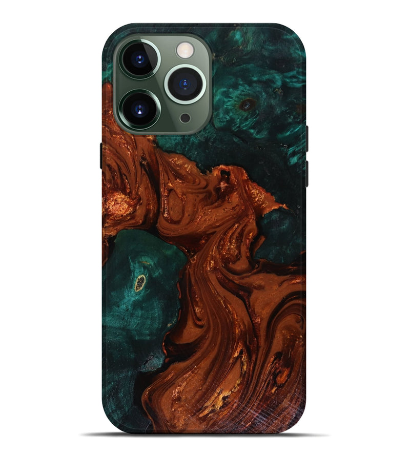 iPhone 13 Pro Max Wood Live Edge Phone Case - Maximo (Red, 818528)