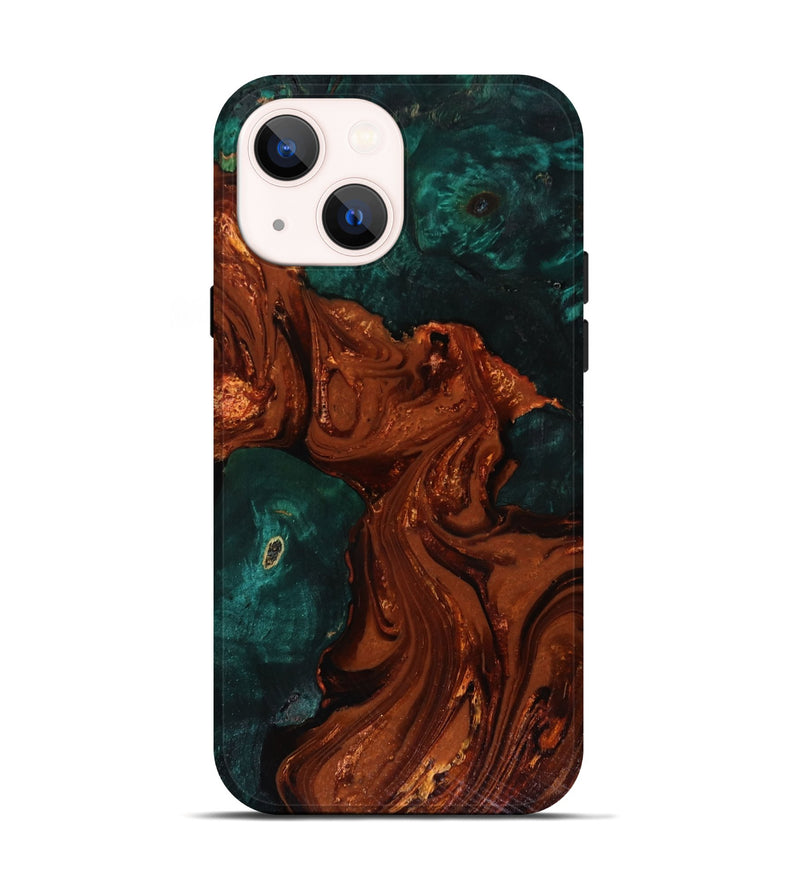 iPhone 14 Wood Live Edge Phone Case - Maximo (Red, 818528)
