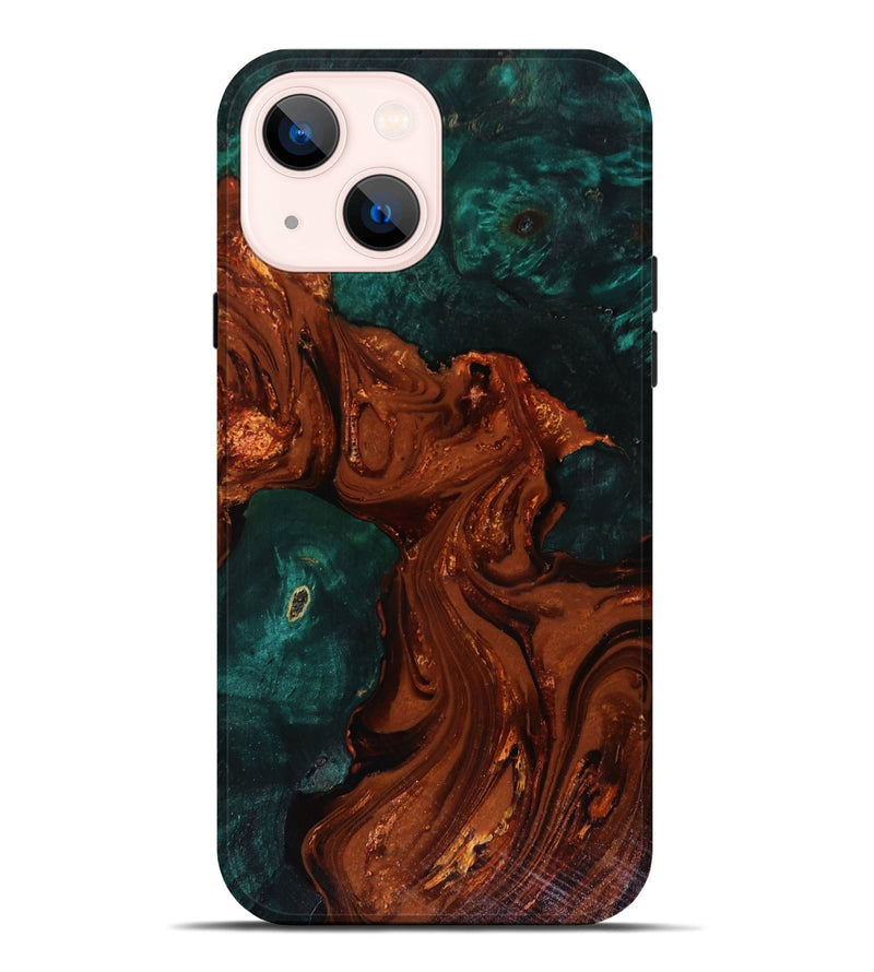iPhone 14 Plus Wood Live Edge Phone Case - Maximo (Red, 818528)