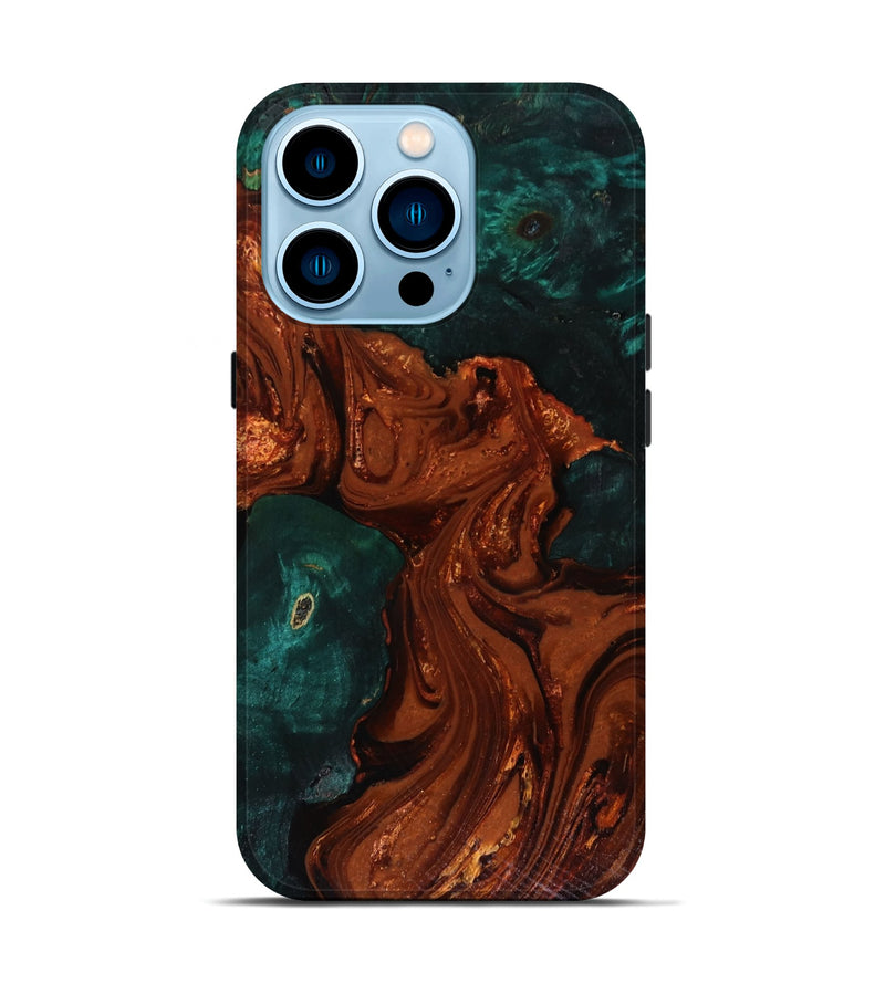 iPhone 14 Pro Wood Live Edge Phone Case - Maximo (Red, 818528)
