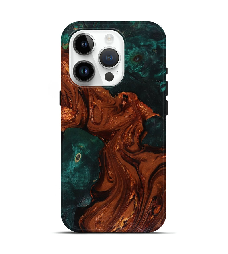 iPhone 15 Pro Wood Live Edge Phone Case - Maximo (Red, 818528)