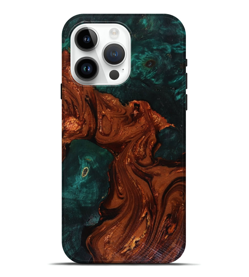 iPhone 15 Pro Max Wood Live Edge Phone Case - Maximo (Red, 818528)