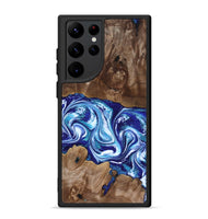 Galaxy S22 Ultra Wood Phone Case - Liddie (Blue, 818531)