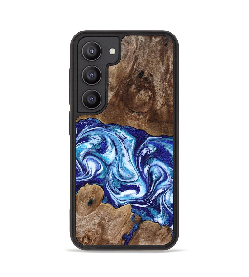 Galaxy S23 Wood Phone Case - Liddie (Blue, 818531)