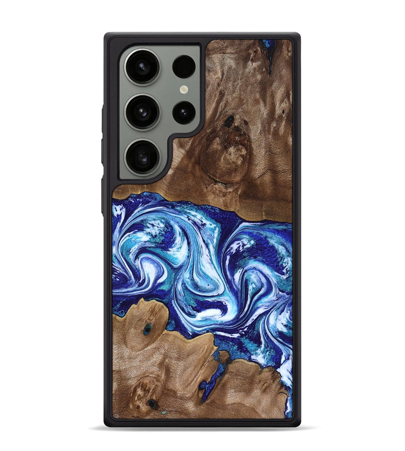Galaxy S24 Ultra Wood Phone Case - Liddie (Blue, 818531)