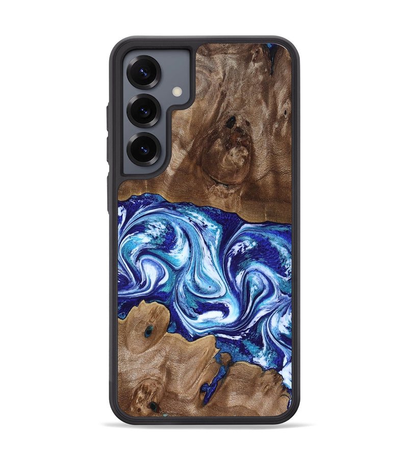 Galaxy S25 Plus Wood Phone Case - Liddie (Blue, 818531)