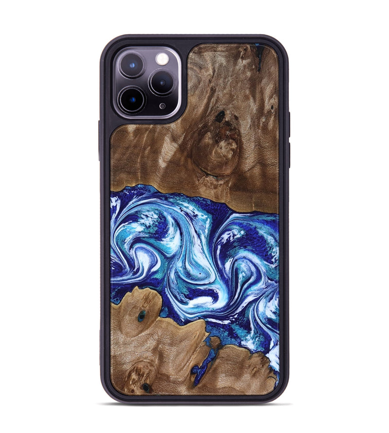 iPhone 11 Pro Max Wood Phone Case - Liddie (Blue, 818531)