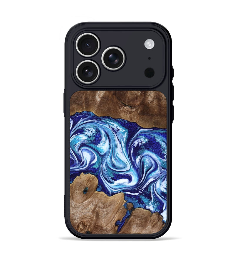 iPhone 17 Pro Wood Phone Case - Liddie (Blue, 818531)