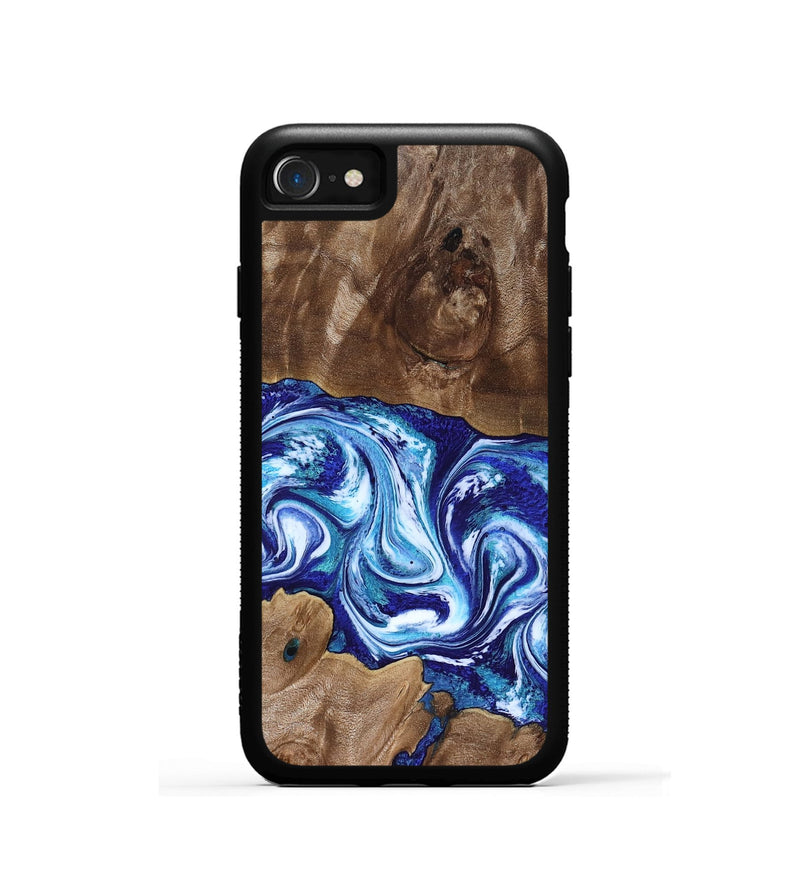 iPhone SE Wood Phone Case - Liddie (Blue, 818531)