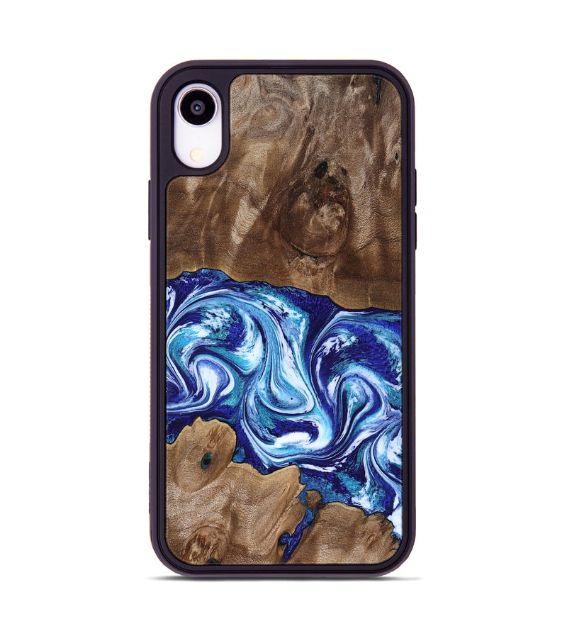iPhone Xr Wood Phone Case - Liddie (Blue, 818531)