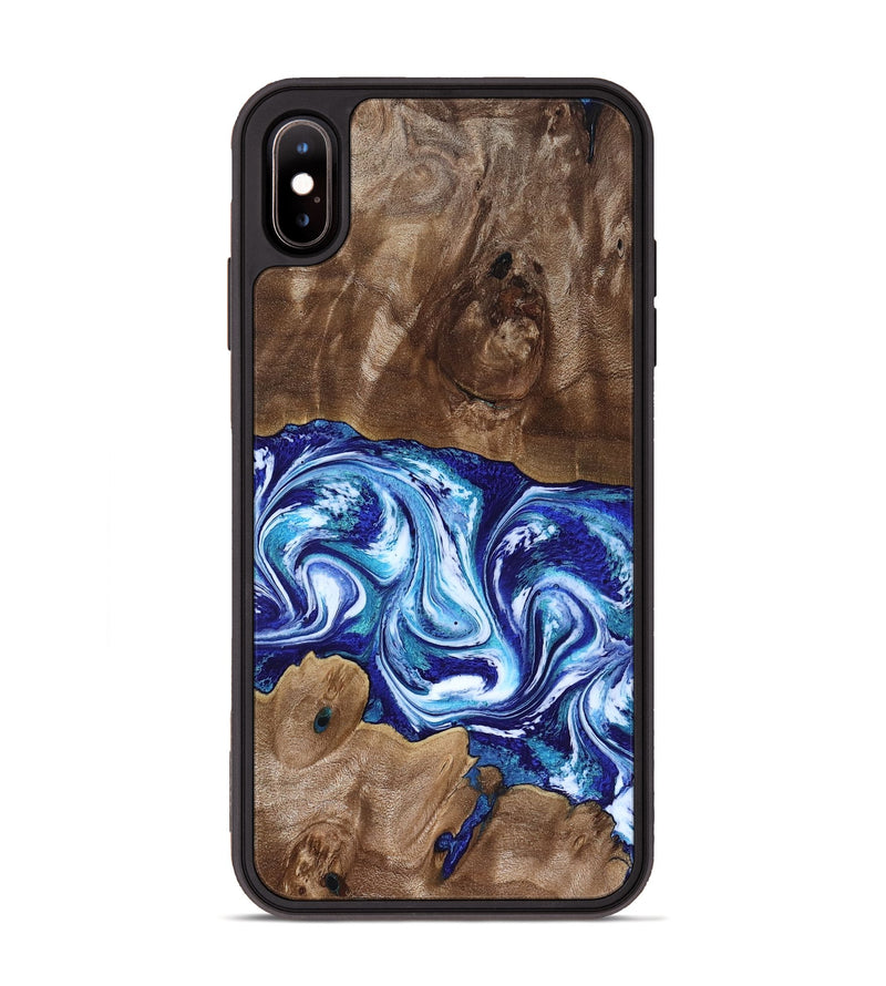 iPhone Xs Max Wood Phone Case - Liddie (Blue, 818531)