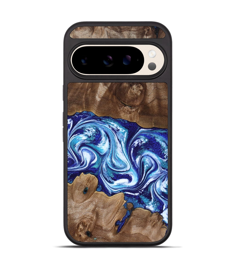 Pixel 10 Wood Phone Case - Liddie (Blue, 818531)
