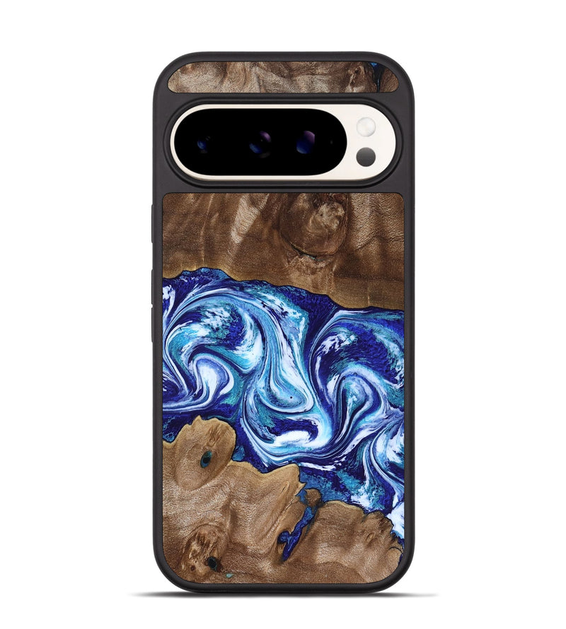Pixel 9 Pro Wood Phone Case - Liddie (Blue, 818531)