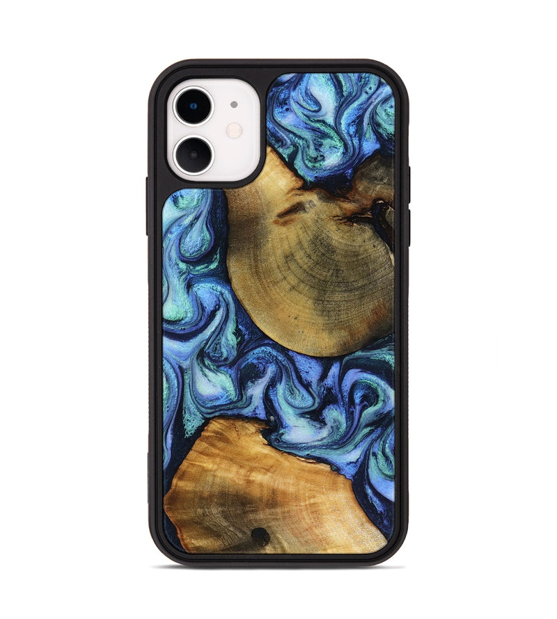 iPhone 11 Wood Phone Case - Wyatt (Blue, 818532)