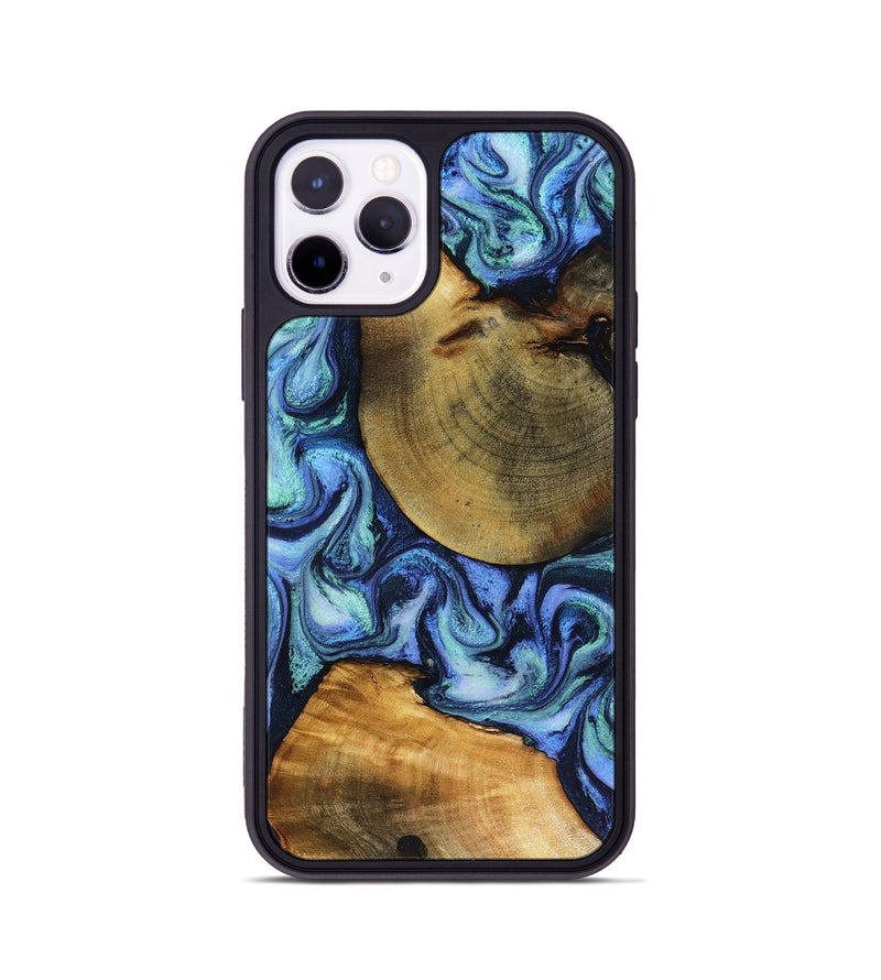 iPhone 11 Pro Wood Phone Case - Wyatt (Blue, 818532)