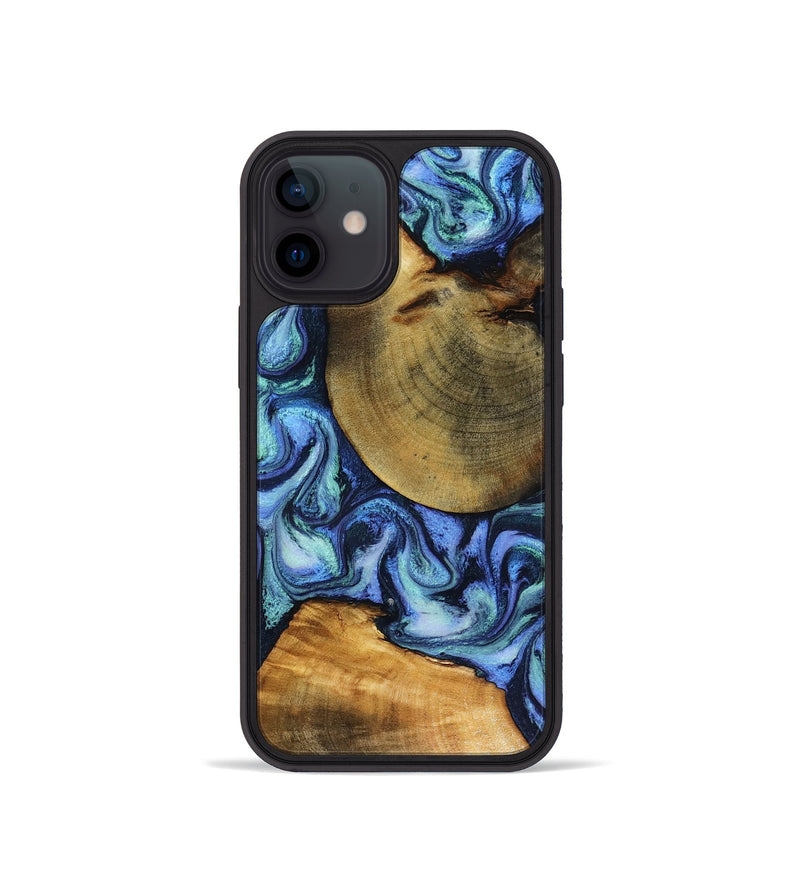 iPhone 12 mini Wood Phone Case - Wyatt (Blue, 818532)