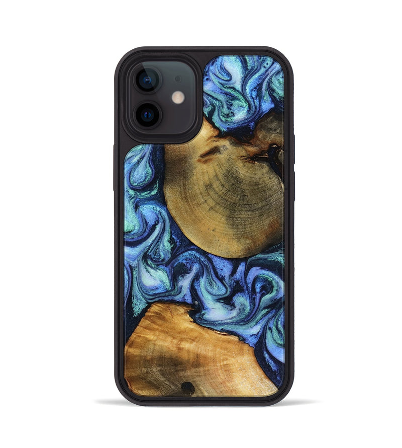 iPhone 12 Wood Phone Case - Wyatt (Blue, 818532)