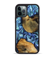 iPhone 12 Pro Max Wood Phone Case - Wyatt (Blue, 818532)