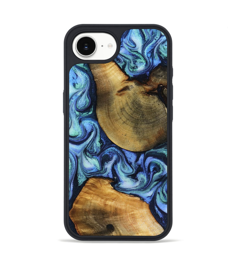 iPhone 16e Wood Phone Case - Wyatt (Blue, 818532)