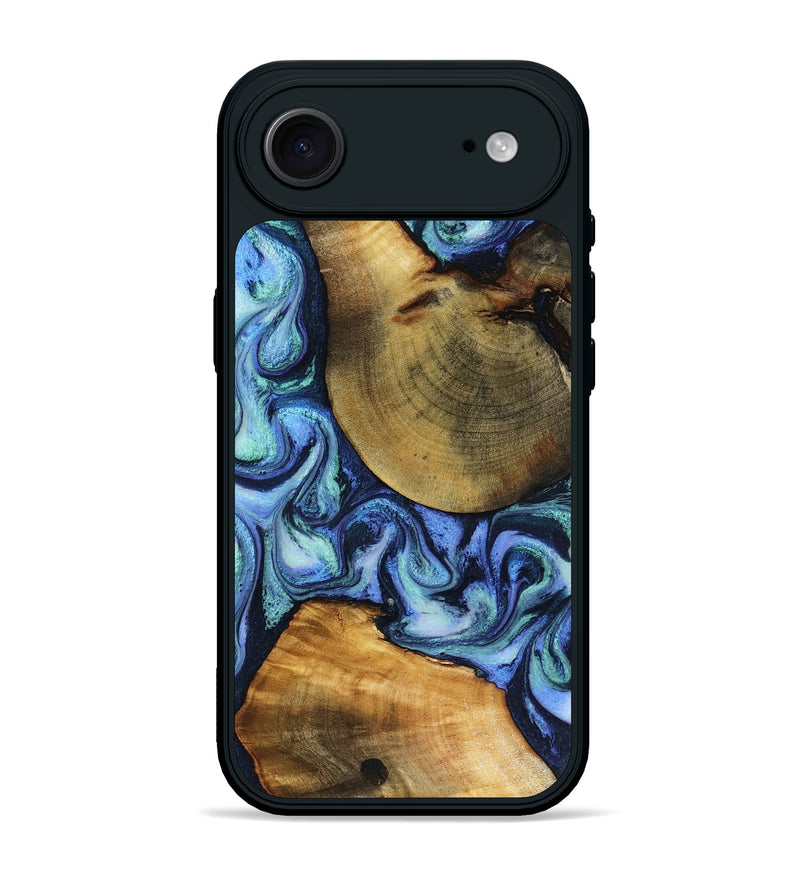 iPhone 17 Air Wood Phone Case - Wyatt (Blue, 818532)