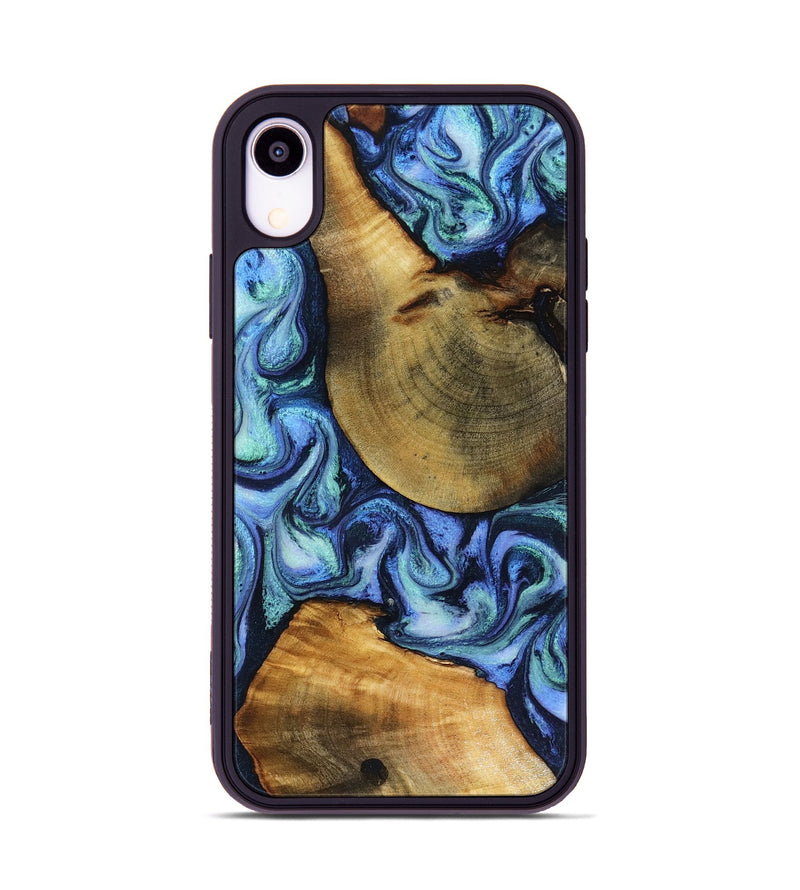 iPhone Xr Wood Phone Case - Wyatt (Blue, 818532)