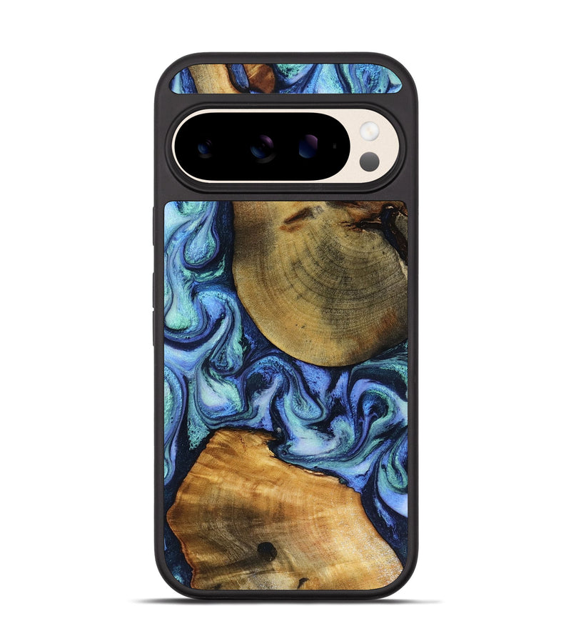 Pixel 10 Wood Phone Case - Wyatt (Blue, 818532)