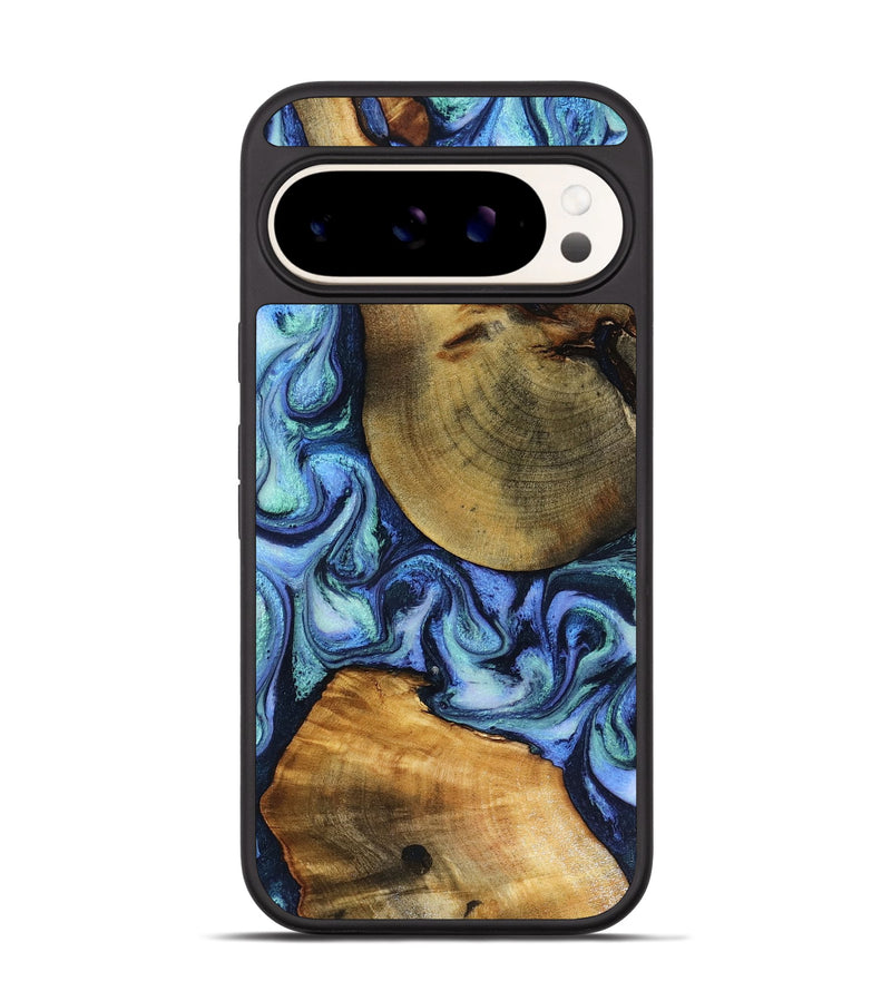 Pixel 9 Wood Phone Case - Wyatt (Blue, 818532)