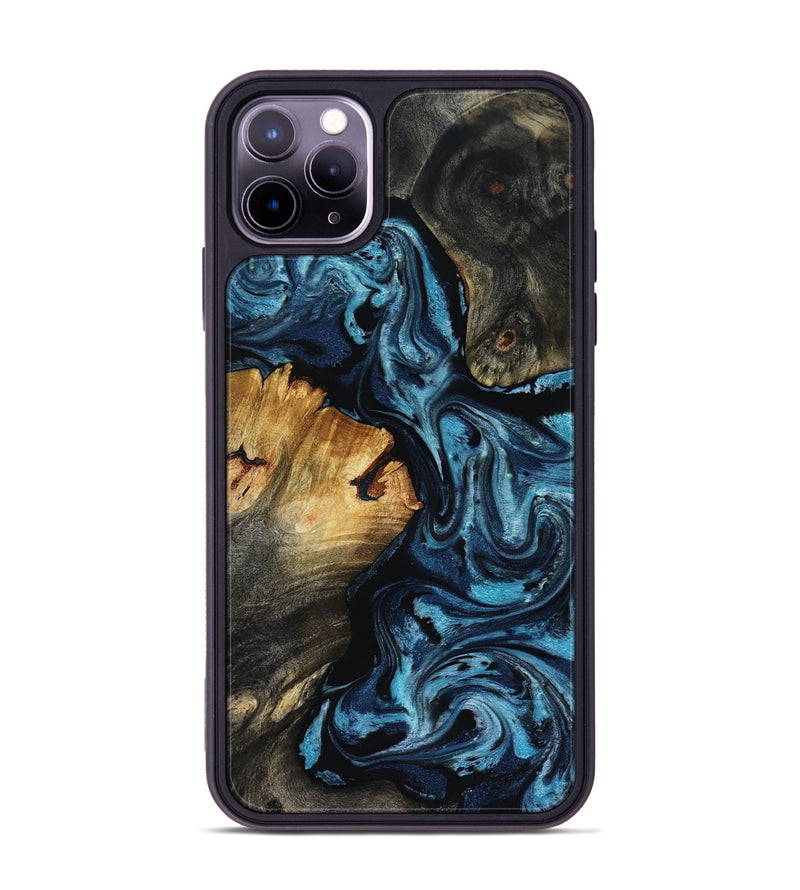 iPhone 11 Pro Max Wood Phone Case - Ward (Blue, 818533)