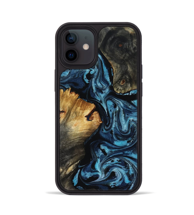 iPhone 12 Wood Phone Case - Ward (Blue, 818533)