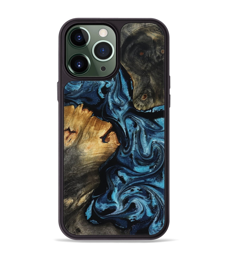 iPhone 13 Pro Max Wood Phone Case - Ward (Blue, 818533)