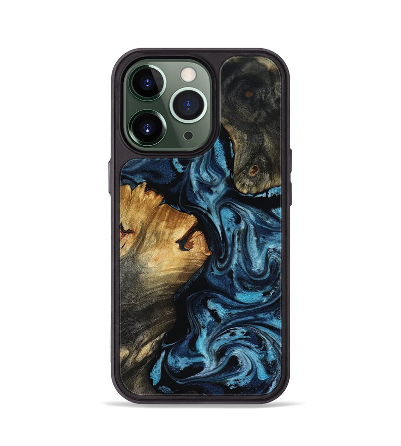 iPhone 13 Pro Wood Phone Case - Ward (Blue, 818533)