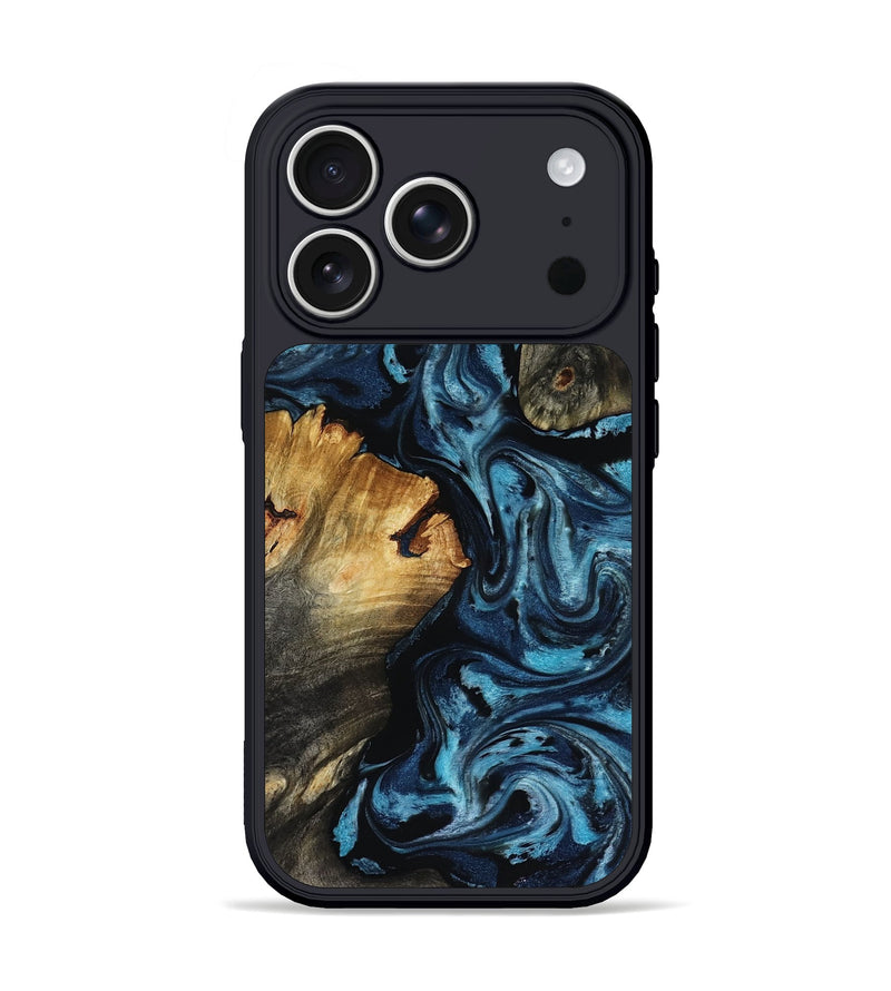 iPhone 17 Pro Wood Phone Case - Ward (Blue, 818533)