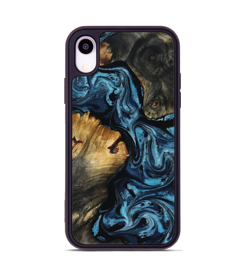 iPhone Xr Wood Phone Case - Ward (Blue, 818533)