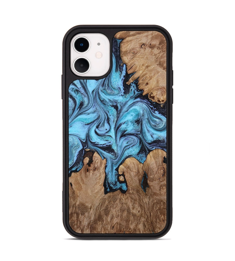 iPhone 11 Wood Phone Case - Henrik (Blue, 818534)