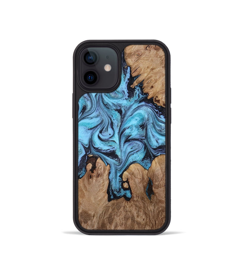 iPhone 12 mini Wood Phone Case - Henrik (Blue, 818534)