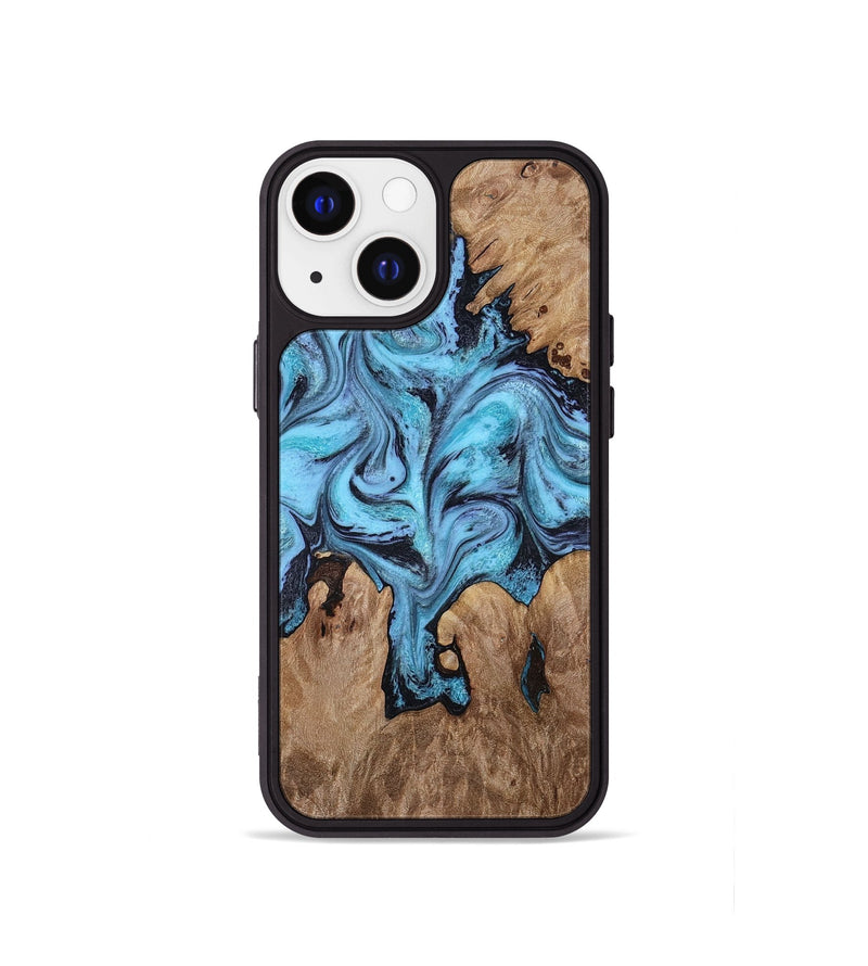 iPhone 13 mini Wood Phone Case - Henrik (Blue, 818534)