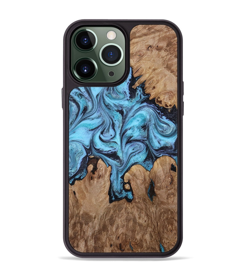 iPhone 13 Pro Max Wood Phone Case - Henrik (Blue, 818534)