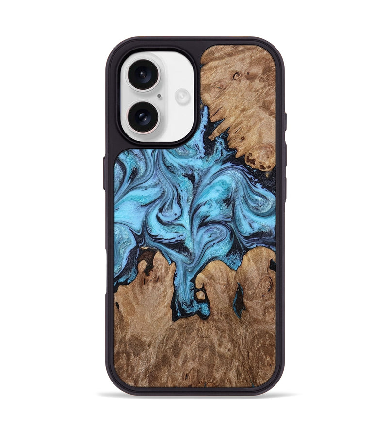 iPhone 17 Wood Phone Case - Henrik (Blue, 818534)