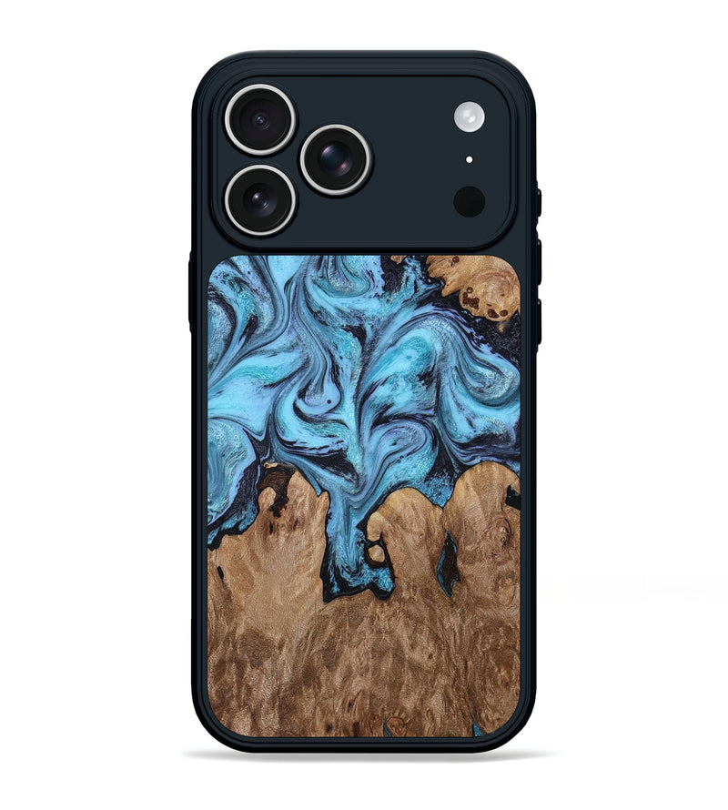 iPhone 17 Pro Max Wood Phone Case - Henrik (Blue, 818534)