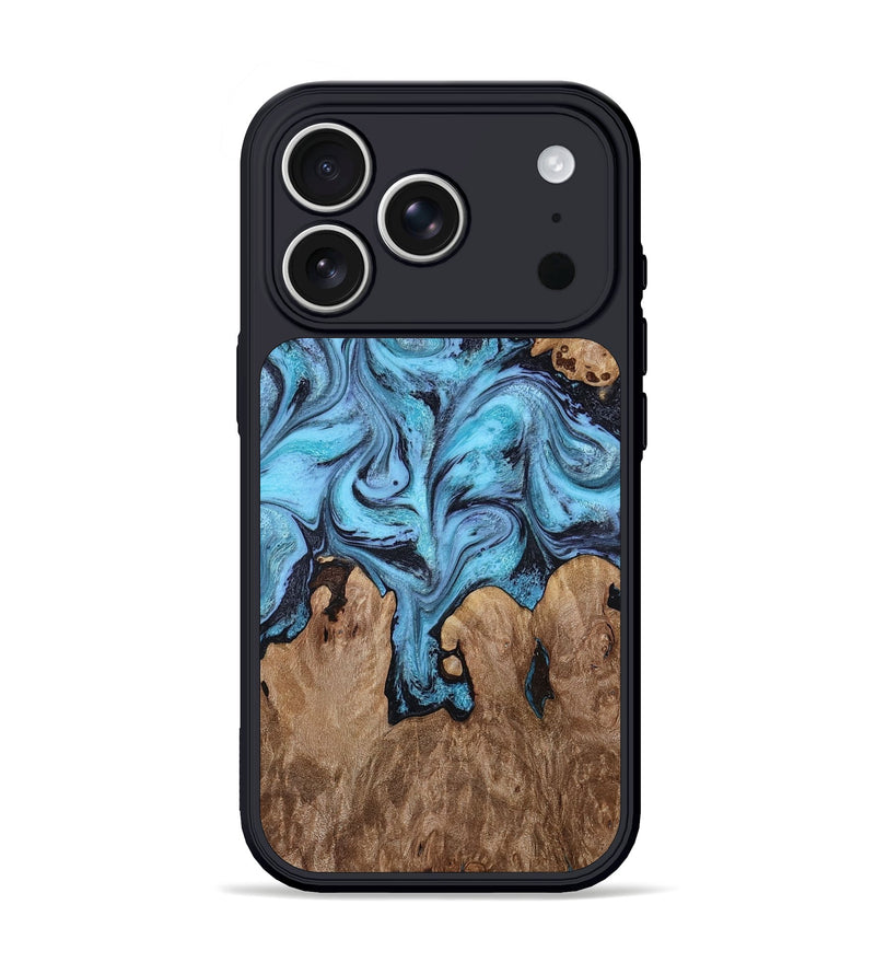 iPhone 17 Pro Wood Phone Case - Henrik (Blue, 818534)