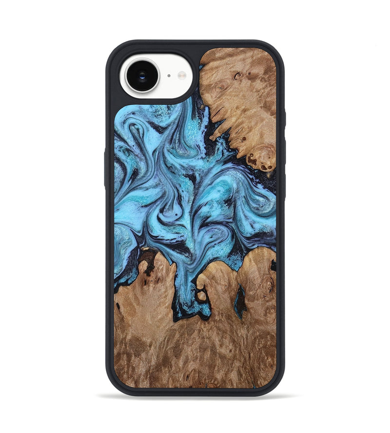 iPhone 17e Wood Phone Case - Henrik (Blue, 818534)