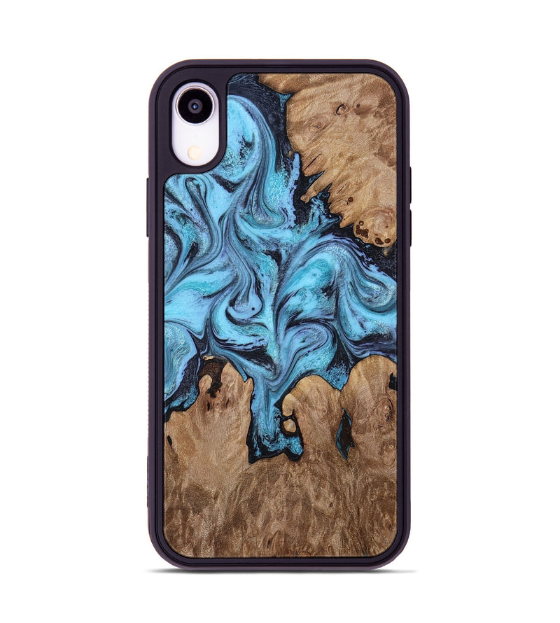 iPhone Xr Wood Phone Case - Henrik (Blue, 818534)