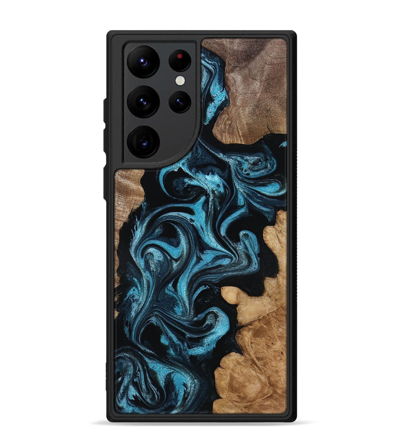 Galaxy S22 Ultra Wood Phone Case - Martika (Blue, 818535)
