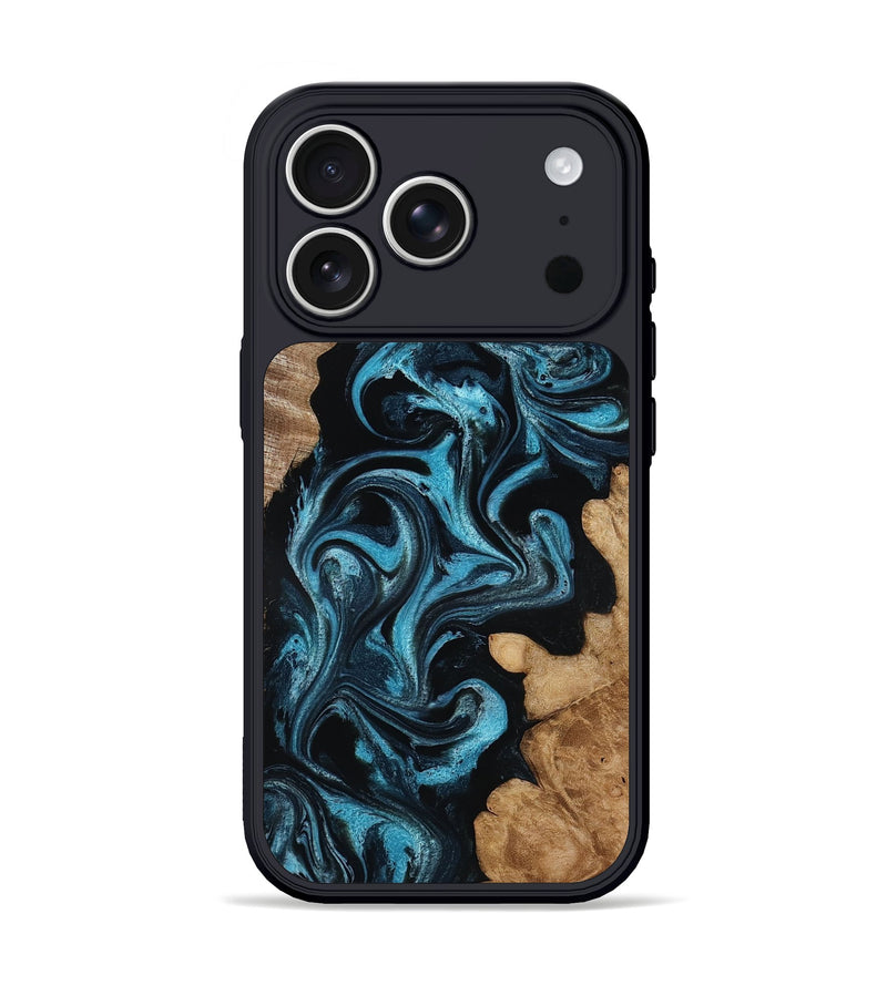 iPhone 17 Pro Wood Phone Case - Martika (Blue, 818535)