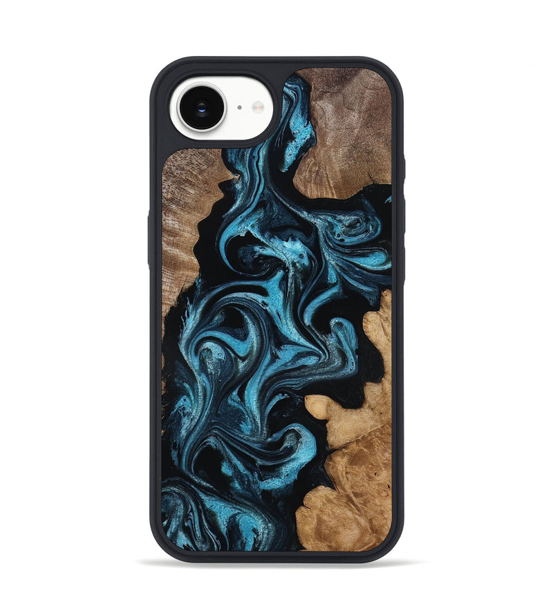 iPhone 17e Wood Phone Case - Martika (Blue, 818535)