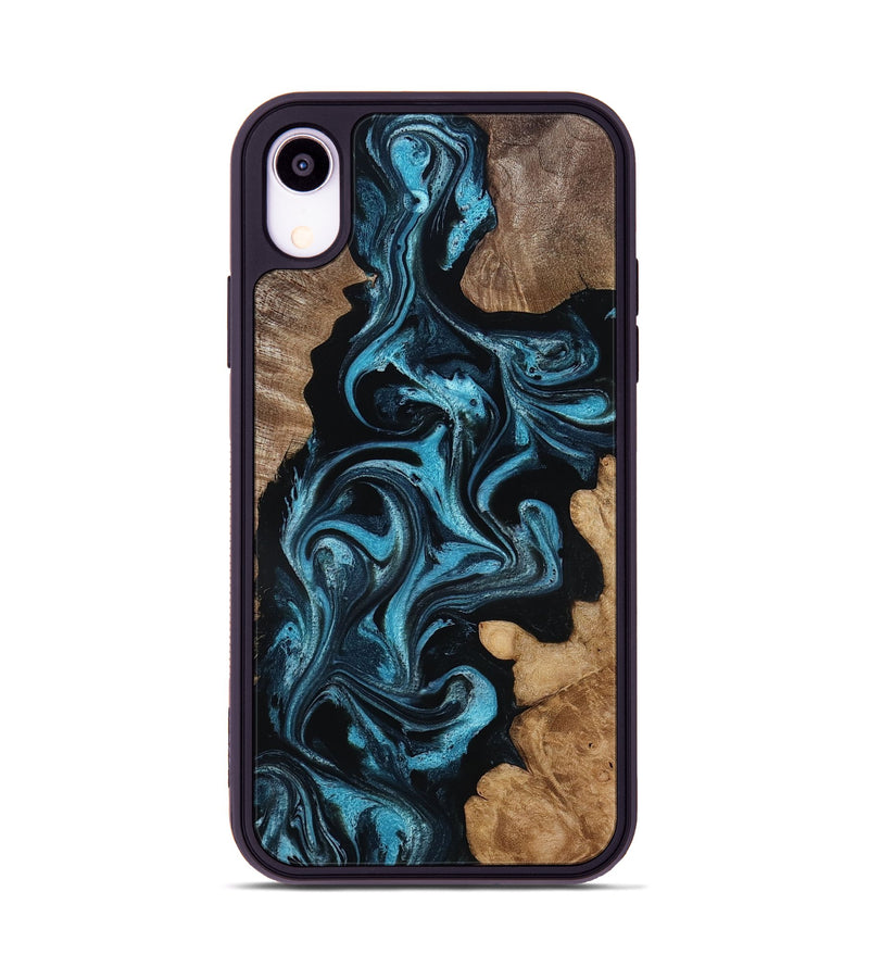 iPhone Xr Wood Phone Case - Martika (Blue, 818535)