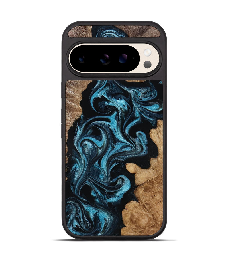 Pixel 10 Wood Phone Case - Martika (Blue, 818535)