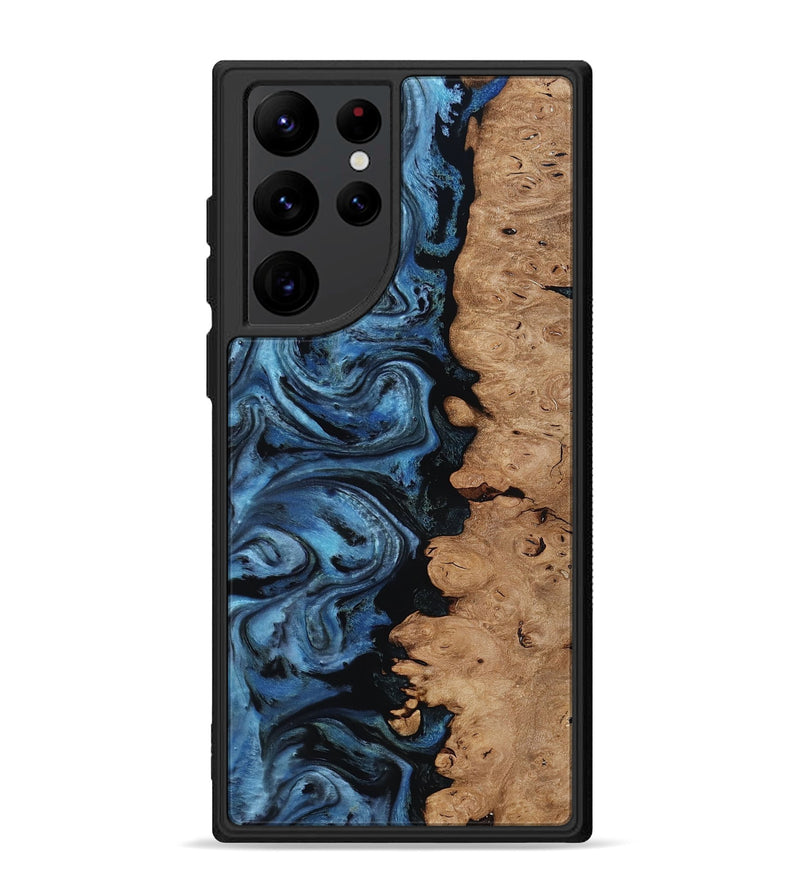 Galaxy S22 Ultra Wood Phone Case - Edmund (Blue, 818536)