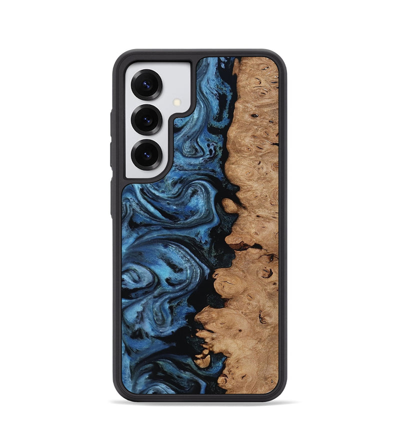 Galaxy S25 Wood Phone Case - Edmund (Blue, 818536)