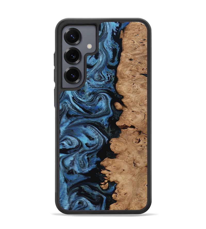 Galaxy S25 Plus Wood Phone Case - Edmund (Blue, 818536)